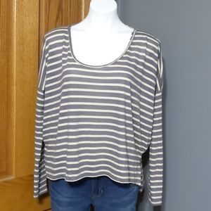 Free People Beach Striped Long Sleeve Top